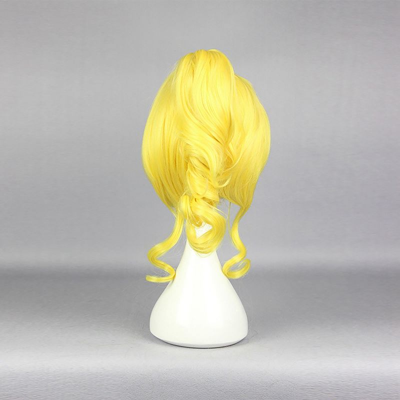 Unique Bargains Women's Wigs 12" Yellow with Wig Cap Synthetic Fibre, 4 of 7