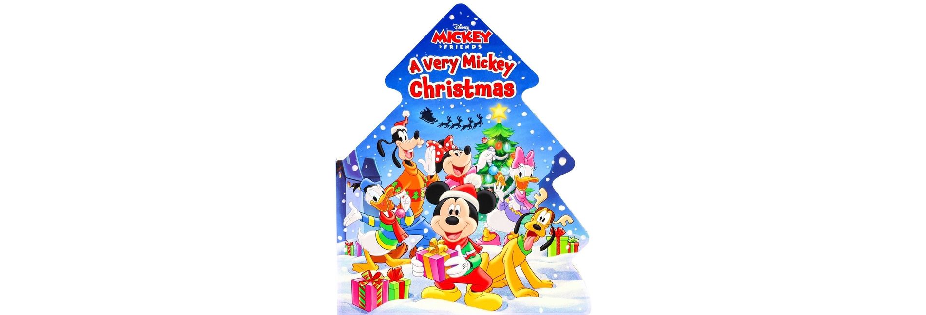 Disney Mickey & Friends: A Very Mickey Christmas - (Shaped Board Books) by  Dienesa Le (Board Book)