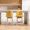 WestinTrends 26" Upholstered Swivel Counter Height Bar Stools (Set of 2) - 2 of 3