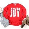 Joy Block Distressed - Women's Garment Dyed Long Sleeve Graphic T-Shirt - 2 of 4