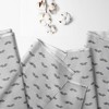 Bacati - Mustache Gray Muslin 100 percent Cotton Universal Baby US Standard Crib or Toddler Bed Fitted Sheet - 2 of 4