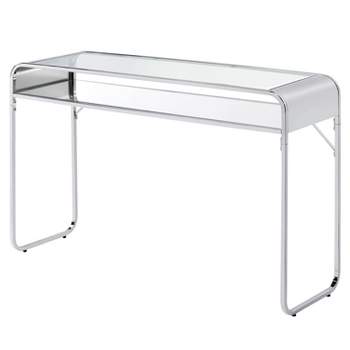 Milrix Sofa Table with Glass Top - miBasics
