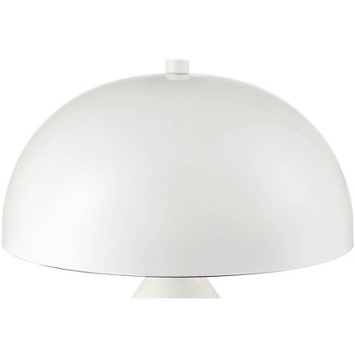 Felix 19" White Metal Dome Table Lamps Set of 2