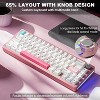 MaseiKar Wireless Mechanical Keyboard, Full Aluminum CNC, 65% Knob Control, Bluetooth/2.4G/Wired, Hot Swappable Pre-lubed Switches - 3 of 4