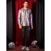 Lars Amadeus Men's Button Down Disco Party Shiny Printed Shirts - image 2 of 4