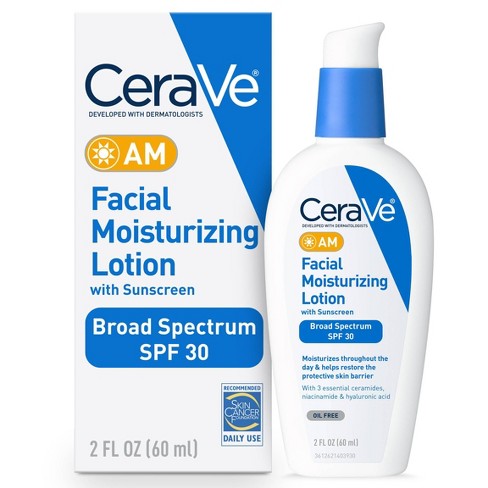 Desværre Tilkalde Alle sammen Cerave Face Moisturizer With Sunscreen, Am Facial Moisturizing Lotion For  Normal To Dry Skin - Spf 30 - 2 Fl Oz​​ : Target