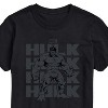 Men's - Marvel - Hulk Monochrome Short Sleeve Graphic T-Shirt - 2 of 4