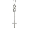Chisel Stainless Steel Polished Cross/Infinity Adjustable up to 25" Slipon Cable Chain Necklace - 2 of 3