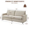 Dyonery 80 Inch Loveseat Sofa with Wide Armrests,Modern Chenille Linen Small Couch,Solid Wood Frame,Removable Cover,Comfy Sofa Couch for Small Space - 2 of 4