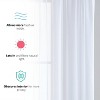 HLC.ME Sheer Voile Transparent Window Treatment Rod Pocket Curtain Panels - Set of 2 - 3 of 4