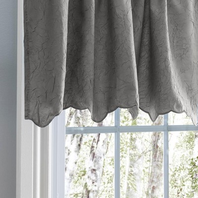 Portland Grey Crushed Taffeta Rod Pocket Valance 48x15