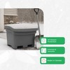 FCMP Outdoor 37 Gallon Salt and Sand Storage Bin, Multipurpose Deck Box for Patio, Porch or Shed, Industrial Large Container for Outdoor Storage, Grey - 4 of 4