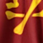 skull crossbones blood red