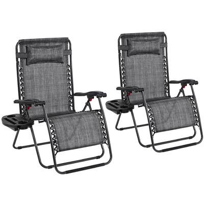 Yaheetech 2pcs 29in Folding Zero Gravity Chai Patio Lounge Recliner