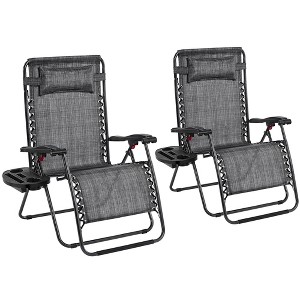 Yaheetech 2pcs 29in Folding Zero Gravity Chai Patio Lounge Recliner - 1 of 4