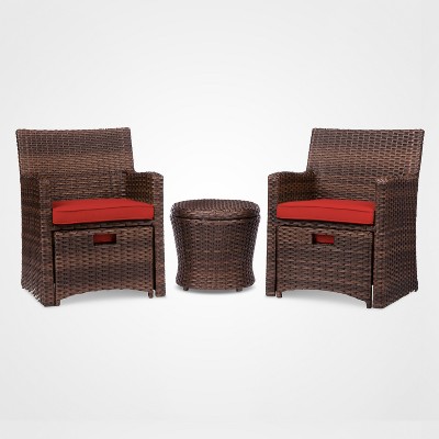 Halsted 5pc Wicker Small Space Patio 