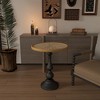 Zeus & Ruta Modern Small Round Wooden End Table for Living Room, Household, Homestay - 3 of 4