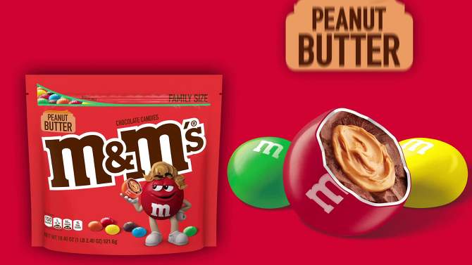 M&#38;M&#39;s Peanut Butter Family Size Chocolate Candy - 17.2oz, 2 of 11, play video