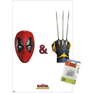 Trends International Marvel Deadpool & Wolverine - Mask and Claws One Sheet Unframed Wall Poster Prints - 1 of 4