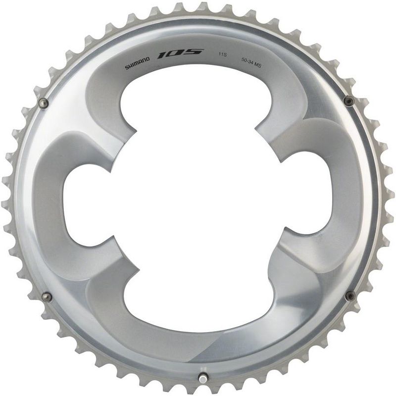 Shimano 105 ST-R7000 Chainring- Silver Tooth Count: 50 Chainring BCD: 110 Shimano Asymmetric, 2 of 3