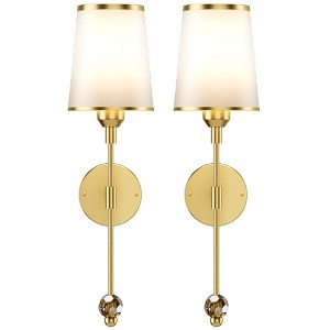 PAIHOME Elegant Wall Sconce Set with Crystal Accent, Bedroom Living Room Hallway Feature Wall Lighting Fixtures - 1 of 4