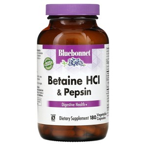 Bluebonnet Nutrition Betaine HCl & Pepsin, 180 Vegetable Capsules - 1 of 4