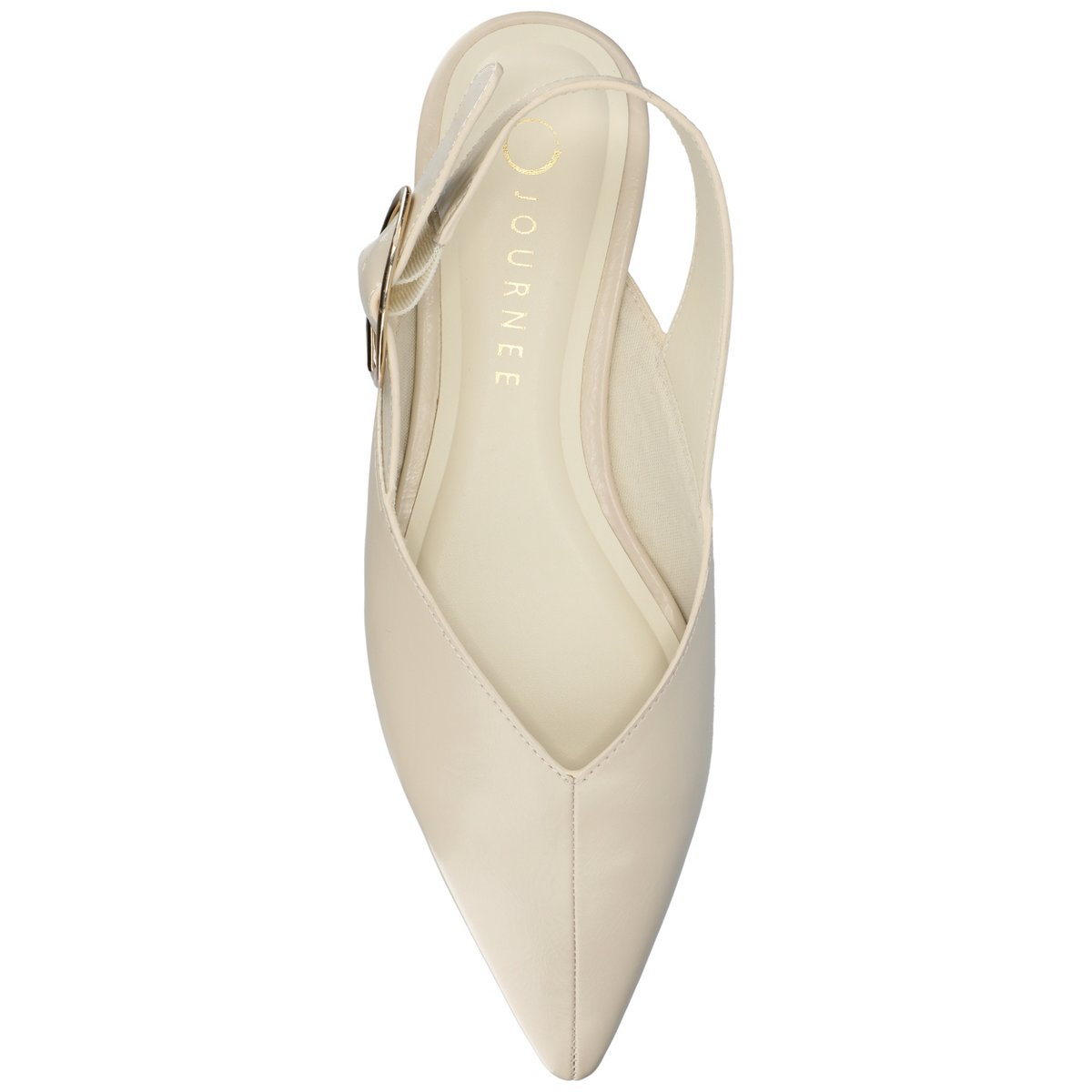Обувь Journee Collection Journee Women's Jacqueline Slingback Flat, Bone 11 — фото 4