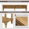 PAGED Rustic Solid Wood Console Table with 2 Drawers & Tapered Legs, Distressed Finish Sofa Table Narrow Long, Modern Narrow Entryway Table - 4 of 4