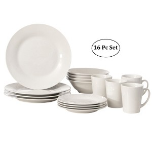 Dinewares Spin Wash Dinnerware Dish Set Mugs, Salad, Dinner Plates, Bowls, High Quality Dishes Highly Chip Crack Resistant, Dishwasher, Microwave Safe - 1 of 4