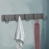 Unique Bargains Bathrooms Coat Rack Wall Hooks for Hanging Hat Rack Towel - 2 of 4