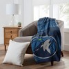 Sweet Home Collection NBA Minnesota Timberwolves Microfiber Plush Throw Blanket - 2 of 4