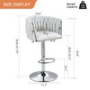 360°Swivel Bar Stools Set of 2, Adjustable Counter Height Bar Chairs with Woven Back & Footrest,for Kitchen Island, Cafe, Pub - 3 of 4