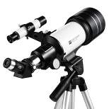 Dartwood Astronomical Telescope - 360° Rotational Telescope - Multiple Eyepieces Included for Different Zoom (Black/White)