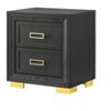 NicBex 2/4 Drawer Dresser for Bedroom,Modern Chest of Drawers with Gold Handles and Gold Legs for Living Room,Office,Entryway,Black - 2 of 4