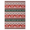 Christmas Area Rug Washable Xmas Holiday Decorative Accent Rug, Red Green - 2 of 4