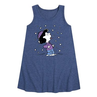 blue lucy dress peanuts Blue Tulle Long A-Line Prom Dress, Cute V-Neck Graduation Dress