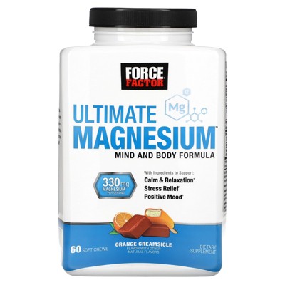 Force Factor Ultimate Magnesium, Orange Creamsicle, 60  Soft Chews