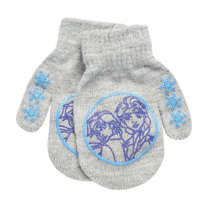 Frozen Elsa and Anna Winter Set: Little Girls 4 Pair Mittens or Gloves ,Age 2-7, 3 of 6