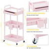 FATMOON 3 Tier Rolling Storage Cart,Utility Cart With Drawers,Utility Cart Rolling Storage Organizer Tool For Kitchen,Bathroom,Living Room - 3 of 4