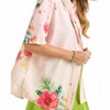 Women's Hibiscus Floral Print Button Down Top Blouse - Jnna - 3 of 4