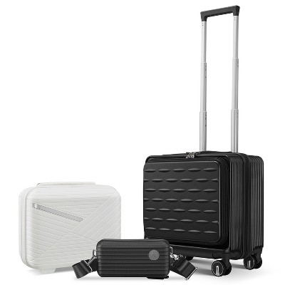 Whisen 18" Hard Shell Carry-On with Front Door, Laptop Layer & TSA Lock