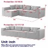 NicBex Couches for Living Room Modular L-Shaped Sectional Sofa Luxury Floor Couch Chenille Fabric Upholstered Sofa, 5 PC Free Combination - 4 of 4