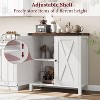 Garvee Farmhouse Sideboard Buffet Cabinet with Adjustable Shelves and 2 Barn Doors – Rustic Modern Storage for Kitchen - 4 of 4