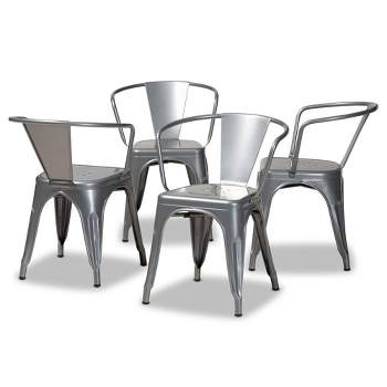 4pc Ryland Metal Dining Chair Set - Baxton Studio