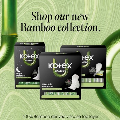 Kotex Bamboo Folded & Wrapped Regular Liners - 66ct