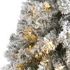 4ft Nearly Natural Pre-Lit LED Flocked West Virginia Fir Artificial Christmas Tree Clear Lights: Indoor Use, Easy Setup - 3 of 4