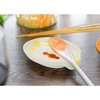 Nat & Jules Honeycomb Bumble Bee Yellow 6 x 4 Glossy Ceramic Oval Countertop Spoon Rest - 4 of 4