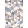 Nuloom Bianca Geometric 2x8 Wool Runner Rug for Living Room Bedroom Dining Room Entryway Hallway Kitchen, Green/Dark Purple - 3 of 4