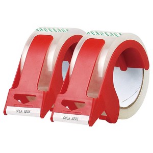 Itopfox Heavy Duty Clear Packing Tape with Dispenser, Noiseless Packaging Tape for Moving, Mailing and Storage, Industrial Grade Boxes Shipping Tape - 1 of 4