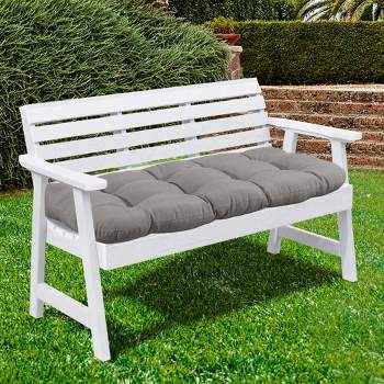 Outdoor Patio Loveseat Thick Tufted 44" x 19" Fiber Fill Cushion by Sweet Home Collection™